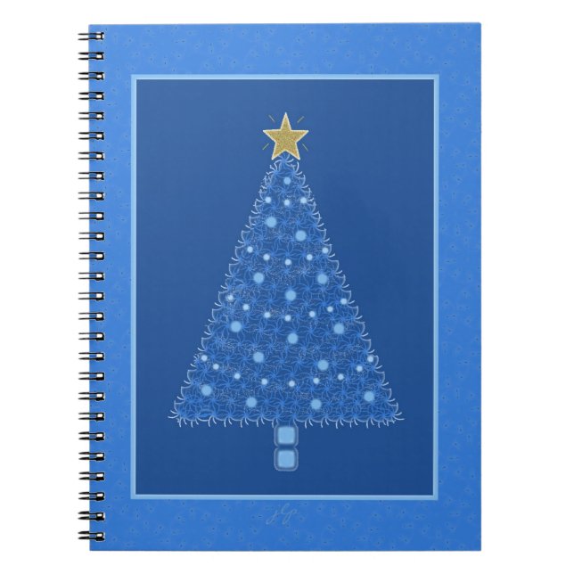 Cuaderno Árbol de Navidad Azul (Frente)