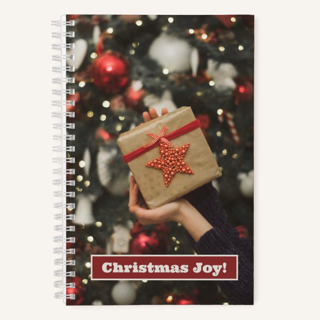 Cuaderno Árbol de Navidad con regalo (Anverso)