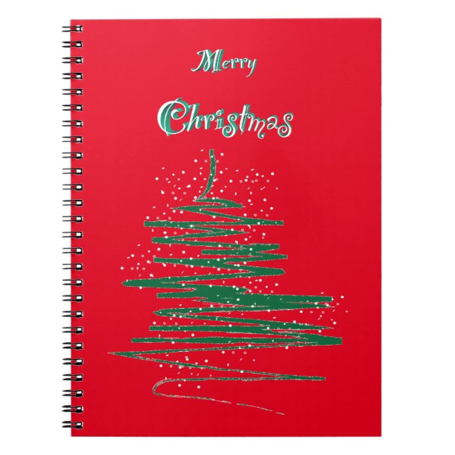 Cuaderno Árbol de Navidad Copos de Nieve (Frente)