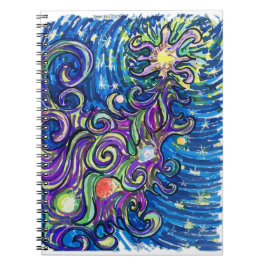 Cuaderno Árbol de Navidad Cósmico