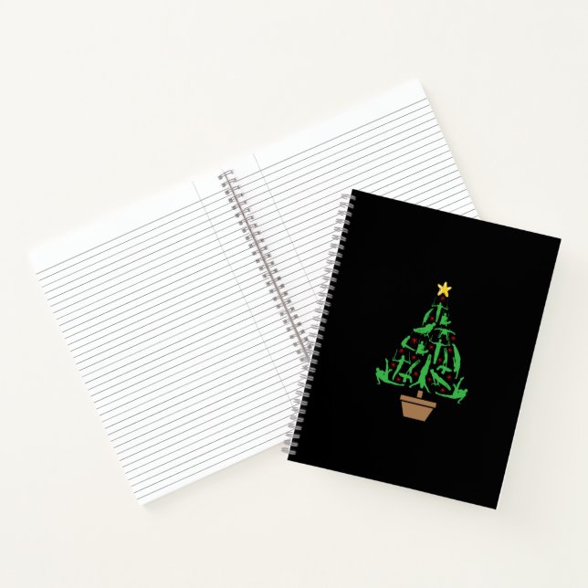 Cuaderno Árbol de navidad de gimnasia masculina (Interior)