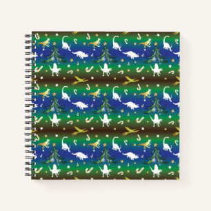 Cuaderno Árbol de Navidad Dinosaurio