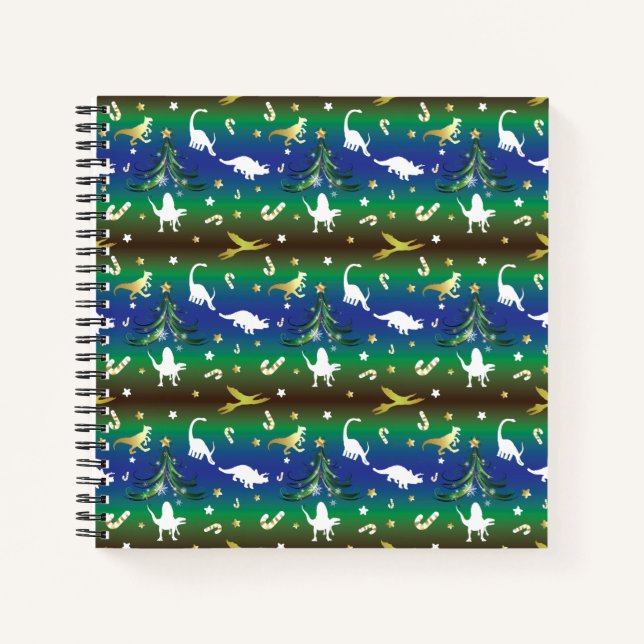 Cuaderno Árbol de Navidad Dinosaurio (Anverso)