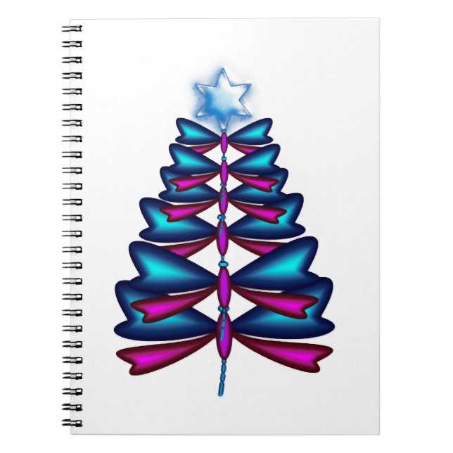 Cuaderno Árbol de Navidad Dragonfly (Frente)