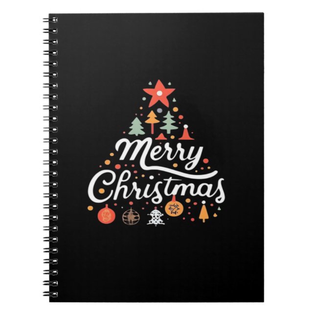 Cuaderno Árbol de Navidad Feliz Navidad Clásico (Frente)