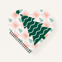 Cuaderno Árbol de Navidad lindo diseño de vacaciones.
