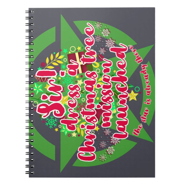 Cuaderno Árbol de Navidad, misión, ejército (Frente)