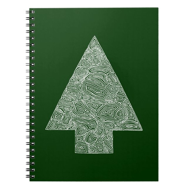 Cuaderno Árbol de Navidad moderno (Frente)