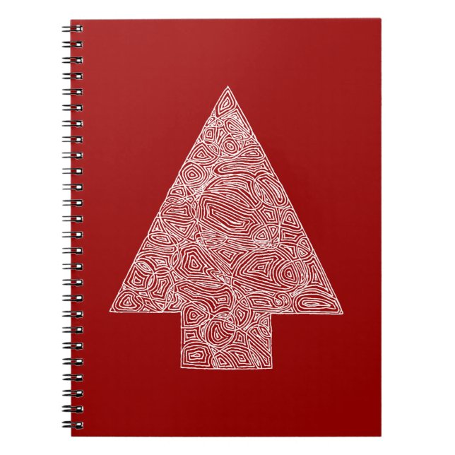 Cuaderno Árbol de Navidad moderno (Frente)
