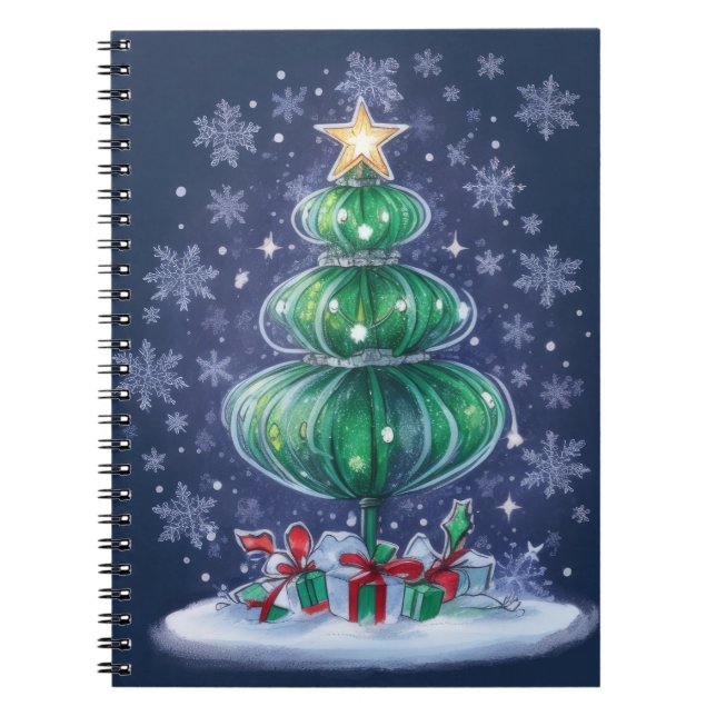 Cuaderno Árbol de Navidad moderno (Frente)