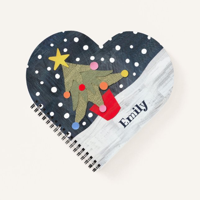 Cuaderno Árbol de Navidad personalizado personalizado (Anverso)