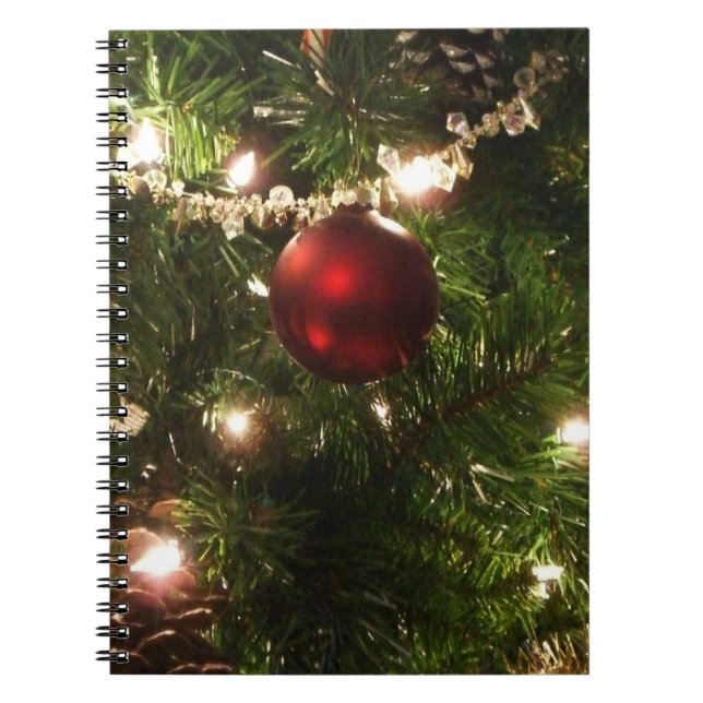 Cuaderno Árbol de Navidad que ferio Bonito Verde y Rojo (Frente)