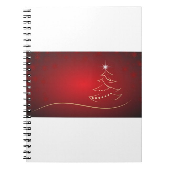 Cuaderno Árbol de Navidad Rojo Navidades Feliz Navidad (Frente)