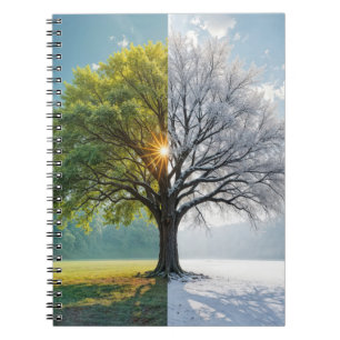 Cuaderno Árbol De Roble En Temporadas Dobles