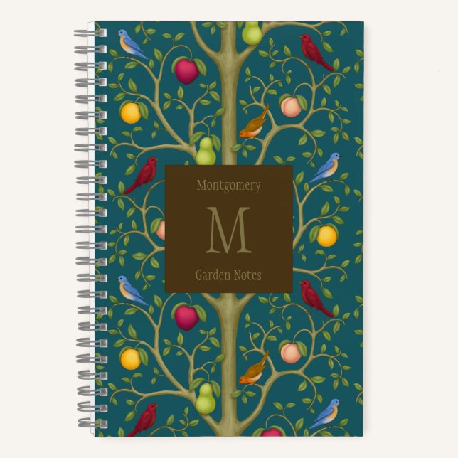 Cuaderno Árbol de Tesoros Vivientes Monogramado 5.5x8.5 (Anverso)