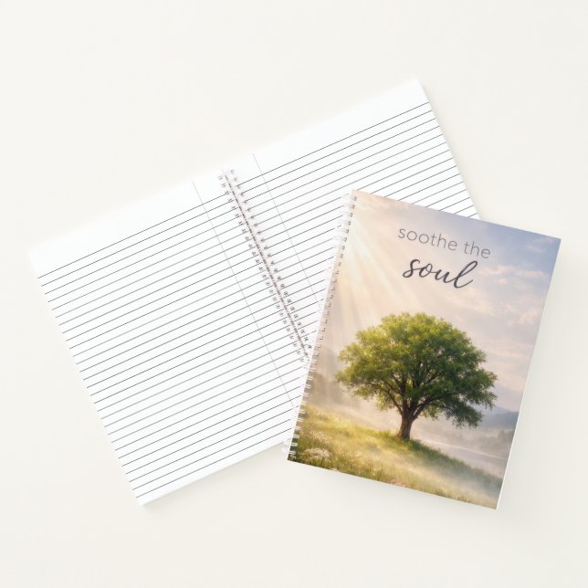 Cuaderno Árbol de verano verde con cita (Interior)