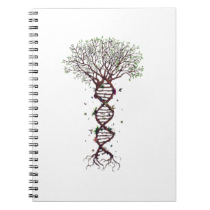 Cuaderno Árbol de vida Genética de ADN Entorno de Biología