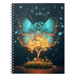 Cuaderno Árbol De Vida Hermosa Mariposa Grande