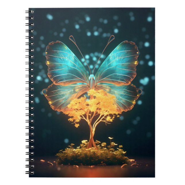 Cuaderno Árbol De Vida Hermosa Mariposa Grande (Frente)