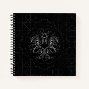 Cuaderno Árbol de vida -Yggdrasil con cuervos