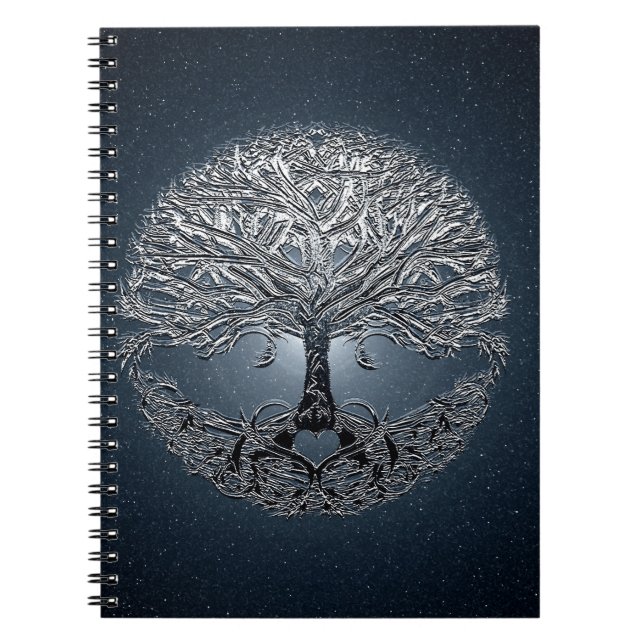 Cuaderno Árbol del azul de Nova de la vida (Frente)