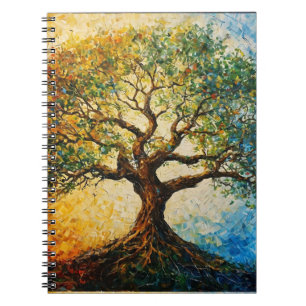 Cuaderno Árbol del conocimiento - Pintura de petróleo
