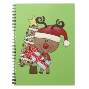Cuaderno Árbol del día de fiesta del reno de Rudy