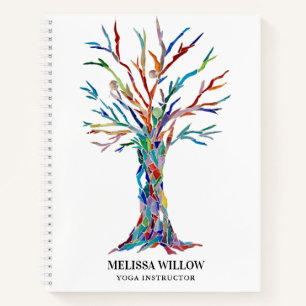 Cuaderno Árbol del instructor de yoga de la escolta de espi
