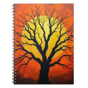 Cuaderno Árbol Desnudo En Sombra Con El Sol
