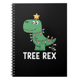 Cuaderno Árbol Divertido Rex Navidad Dinosaurio Fiesta Chis