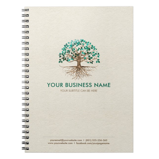 Cuaderno Árbol dorado de la vida - hojas de yggdrasil - mal (Frente)