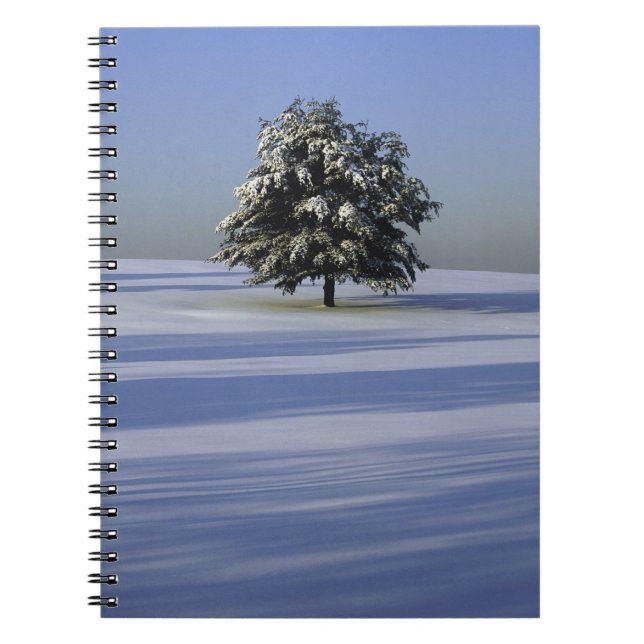 Cuaderno Árbol en paisaje nevado (Frente)