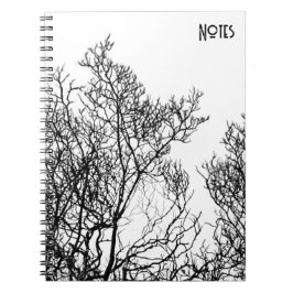 Cuaderno Árbol gótico negro y blanco