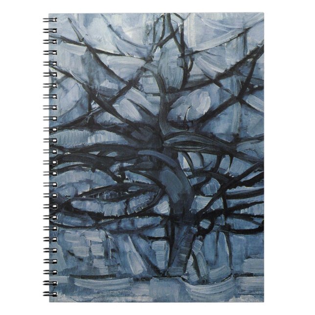 Cuaderno Árbol Gris Por Piet Mondrian (Frente)
