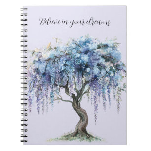 Cuaderno Árbol morado floral
