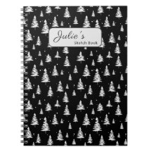 Árbol negro y blanco de Navidad