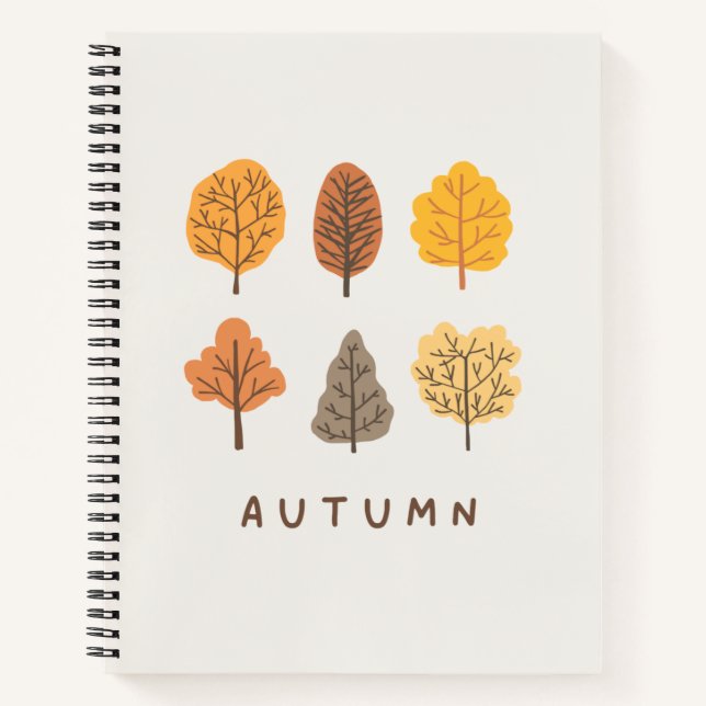 Cuaderno Árbol otoñal Minimalista (Anverso)