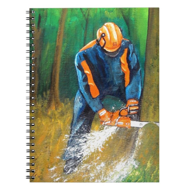 Cuaderno Árbol Surgeon Arborismo navidad presente Cumpleaño (Frente)