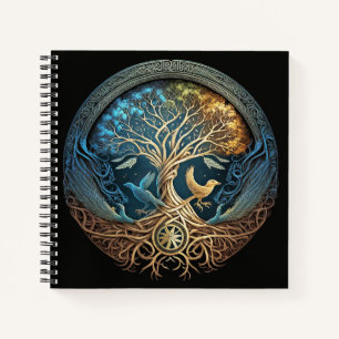 Cuaderno Árbol Yggdrasil de vida