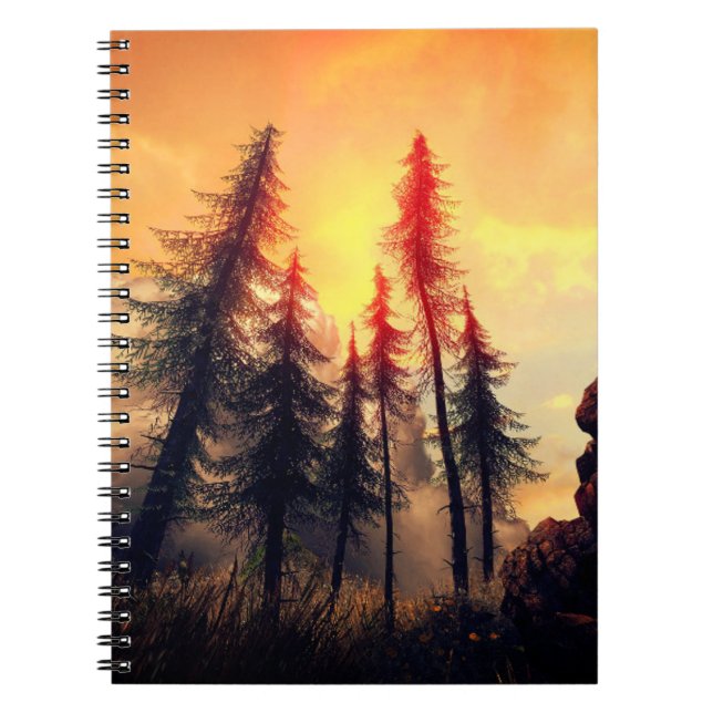 Cuaderno Árboles al atardecer (Frente)