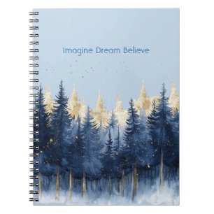 Cuaderno Árboles Azules de Oro Imaginan Sueño Creen  
