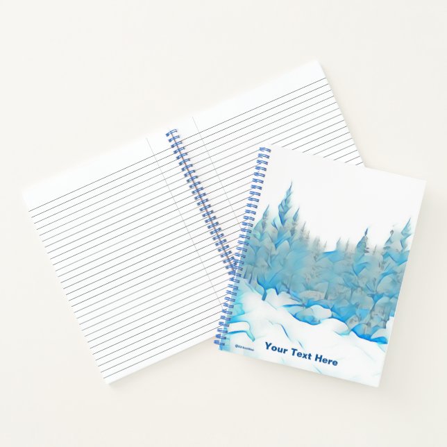 Cuaderno Árboles azules nevados (Interior)