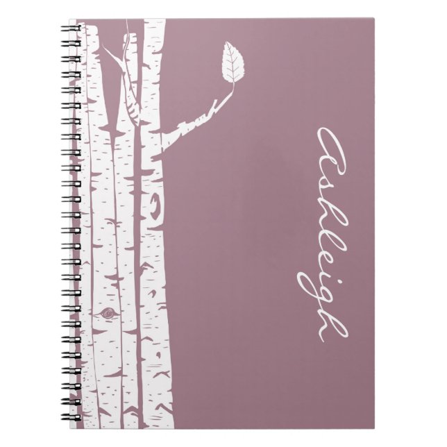 Cuaderno Árboles de abedul rosados (Frente)