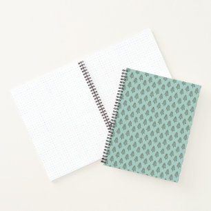 Cuaderno Árboles de bosque de pino - Verde salvia