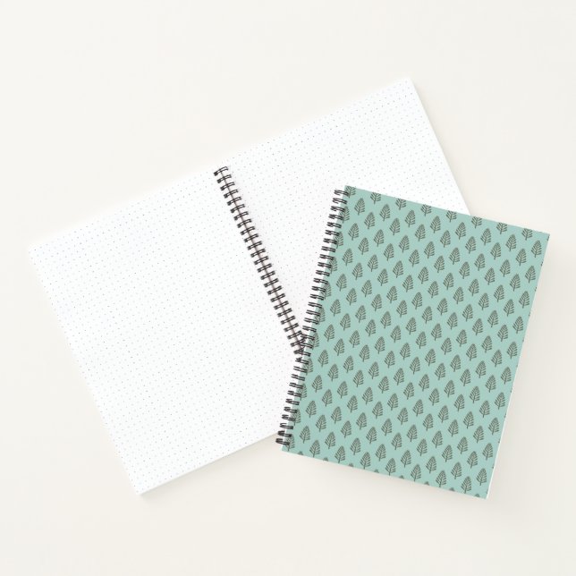 Cuaderno Árboles de bosque de pino - Verde salvia (Interior)