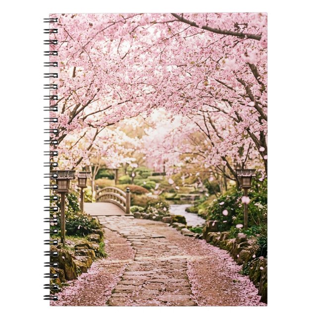 Cuaderno Árboles de flor de cerezo (Frente)