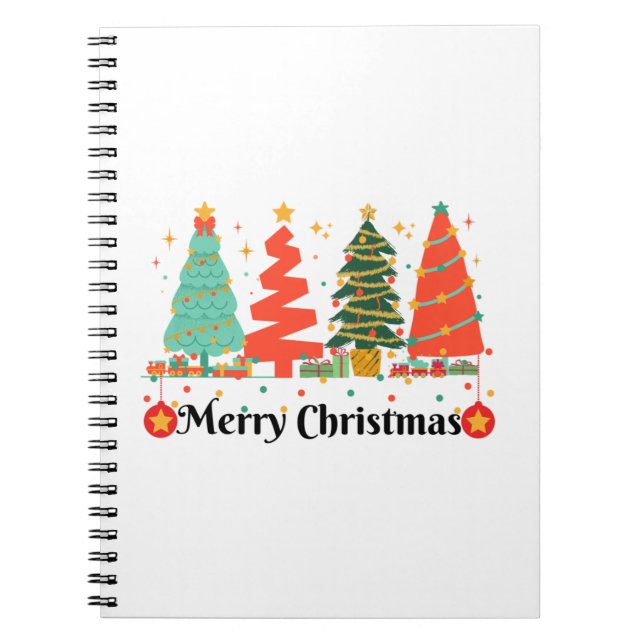 Cuaderno Árboles de Navidad Feliz Navidad (Frente)
