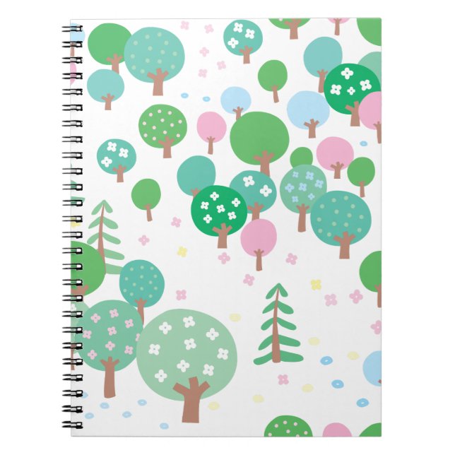 Cuaderno Árboles de primavera extravagantes (Frente)