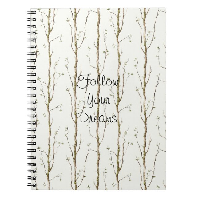 Cuaderno Árboles Marrones Verdes   (Frente)