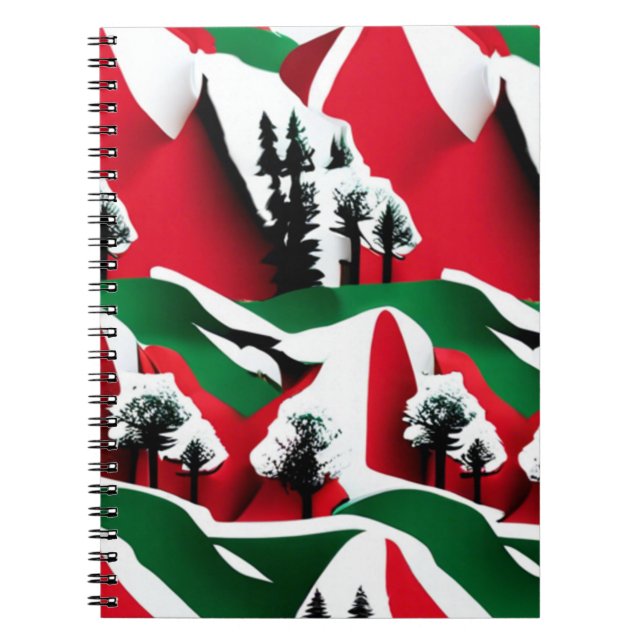 Cuaderno Árboles montañas nieve (Frente)